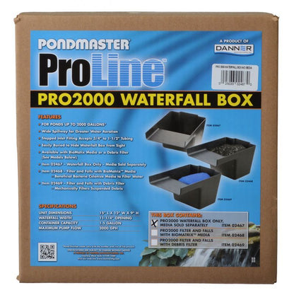 Pondmaster Pro Series Pond Biological Filter & Waterfall-Fish-Pondmaster-Pro 2000 - (15"L x 12"W x 11.25"H)-