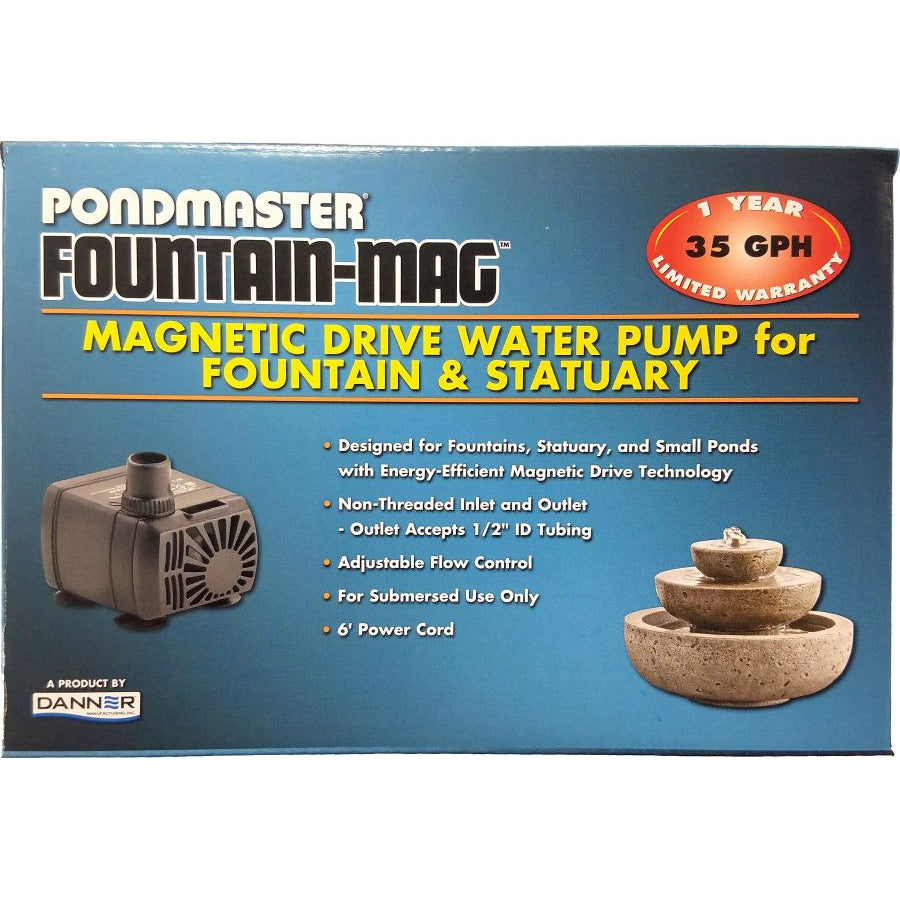 Pondmaster Pond-Mag Magnetic Drive Utility Pond Pump-Fish-Pondmaster-Model .35 (35 GPH)-