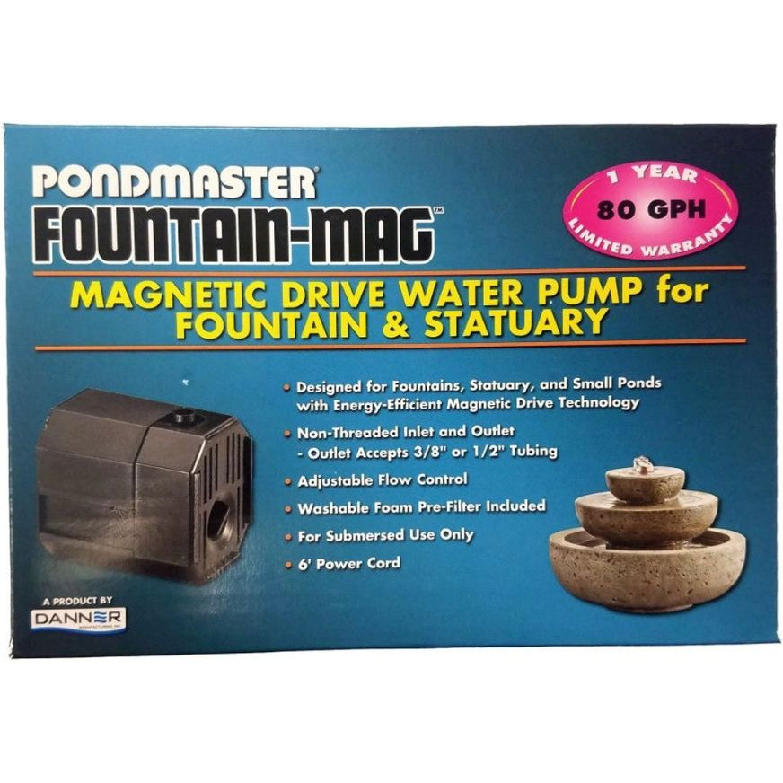 Pondmaster Pond-Mag Magnetic Drive Utility Pond Pump-Fish-Pondmaster-Model .8 (80 GPH)-