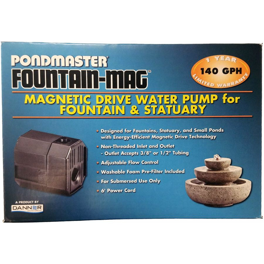 Pondmaster Pond-Mag Magnetic Drive Utility Pond Pump-Fish-Pondmaster-Model 1.5 (140 GPH)-