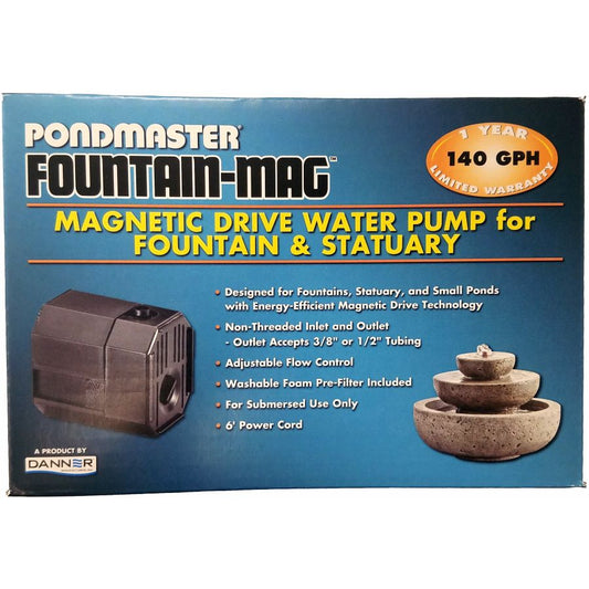 Pondmaster Pond-Mag Magnetic Drive Utility Pond Pump-Fish-Pondmaster-Model 1.5 (140 GPH)-