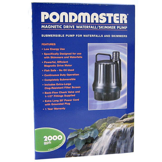 Pondmaster Magnetic Drive Waterfall Pump-Fish-Pondmaster-2,000 GPH-