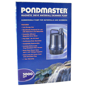 Pondmaster Magnetic Drive Waterfall Pump-Fish-Pondmaster-3,000 GPH-