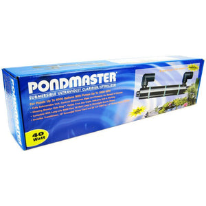 Pondmaster Submersible Ultraviolet Clarifier & Sterilizer-Fish-Pondmaster-40 Watts - 2,400 GPH (6,000 Gallons - 1.5" Inlet/Outlet)-