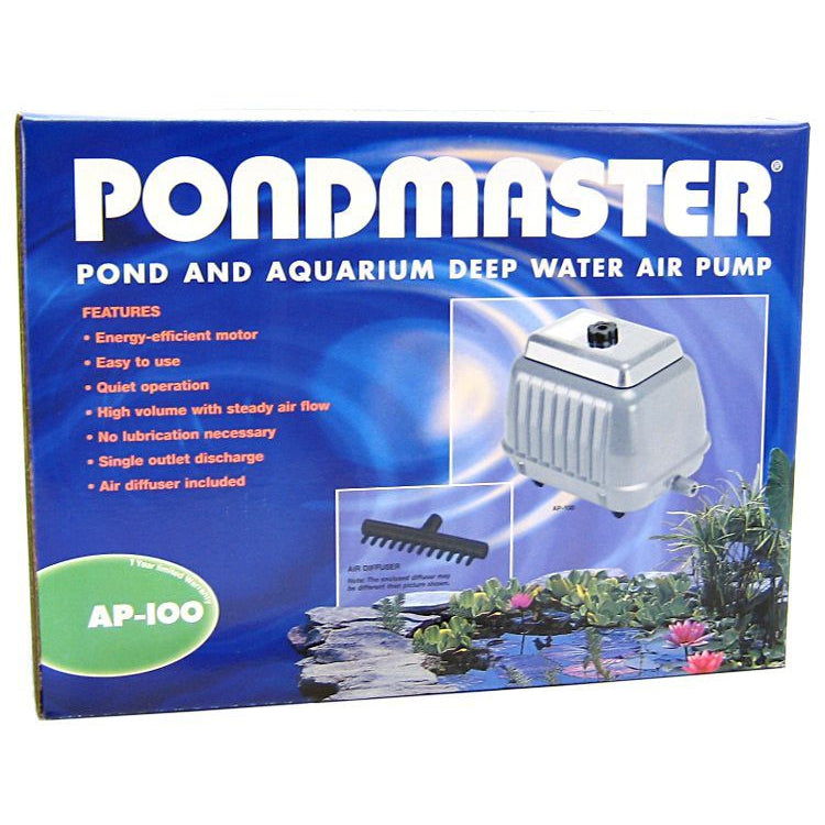 Pondmaster Pond & Aquarium Deep Water Air Pump-Fish-Pondmaster-AP 100 (10,00 Gallons - 8,900 Cubic Inches per Minute)-