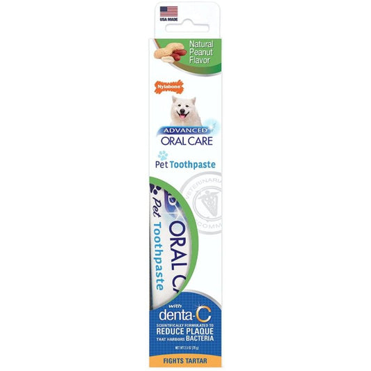 Nylabone Advanced Oral Care Natural Toothpaste - Peanut Flavor-Dog-Nylabone-2.5 oz-