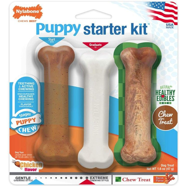 Nylabone Puppy Starter Kit-Dog-Nylabone-3 Pack-