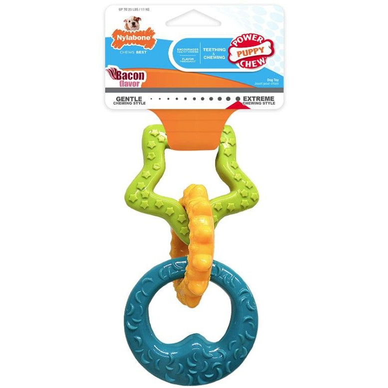 Nylabone Puppy Teething Rings - Bacon Flavor-Dog-Nylabone-1 Pack (3 Rings)-