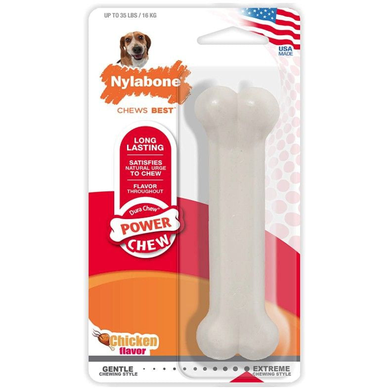 Nylabone Dura Chew Smooth White Dog Bone - Chicken Flavor-Dog-Nylabone-Wolf (1 Pack)-