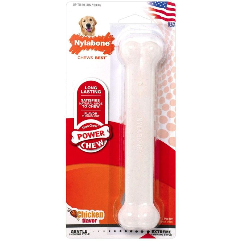 Nylabone Dura Chew Smooth White Dog Bone - Chicken Flavor-Dog-Nylabone-Giant (1 Pack)-