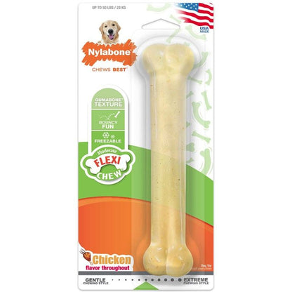 Nylabone Flexi Chew Dog Bone - Chicken Flavor-Dog-Nylabone-Giant (1 Pack)-