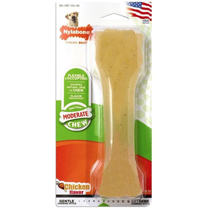 Nylabone Flexi Chew Dog Bone - Chicken Flavor-Dog-Nylabone-Souper (1 Pack)-
