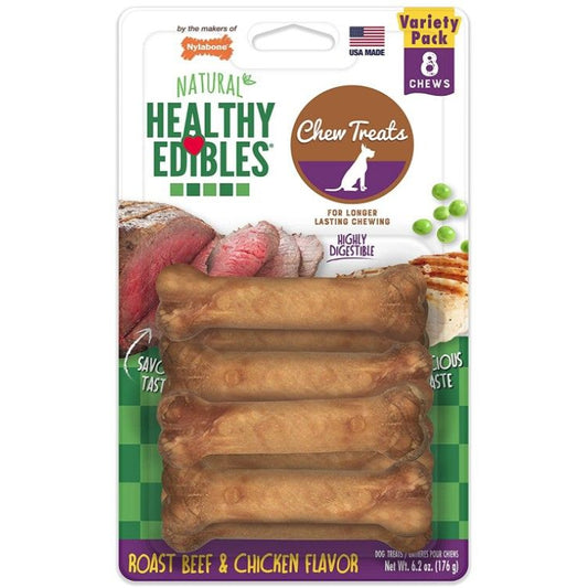 Nylabone Healthy Edibles Wholesome Dog Chews - Variety Pack-Dog-Nylabone-Petite (8 Pack)-