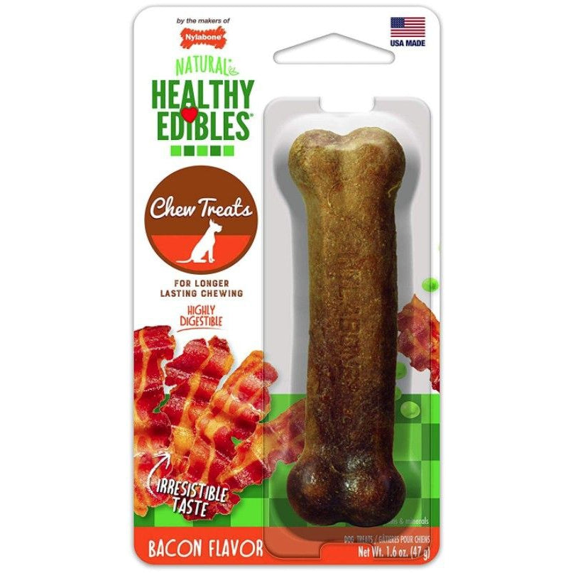 Nylabone Healthy Edibles Wholesome Dog Chews - Bacon Flavor-Dog-Nylabone-Regular (1 Pack)-