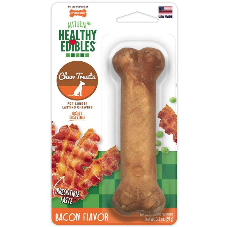 Nylabone Healthy Edibles Wholesome Dog Chews - Bacon Flavor-Dog-Nylabone-Wolf (1 Pack)-