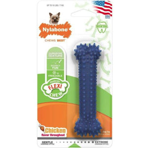 Nylabone Dental Chew Bone - Chicken Flavor-Dog-Nylabone-Petite (1 Pack)-