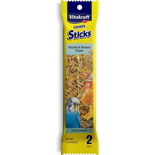 VitaKraft Sesame & Banana Sticks for Parakeets-Bird-Vitakraft-2.11 oz (2 Pack)-