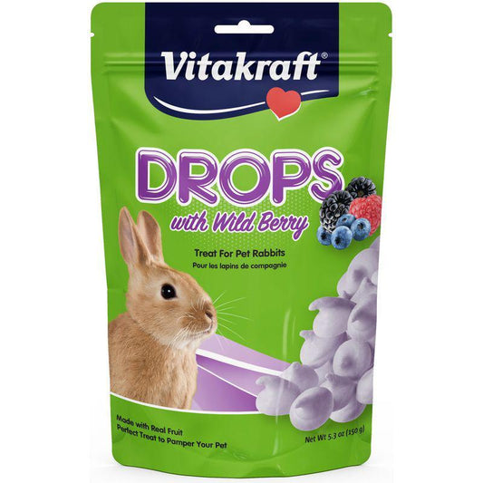 Vitakraft Drops with Wild Berry for Pet Rabbits-Small Pet-Vitakraft-5.3 oz-