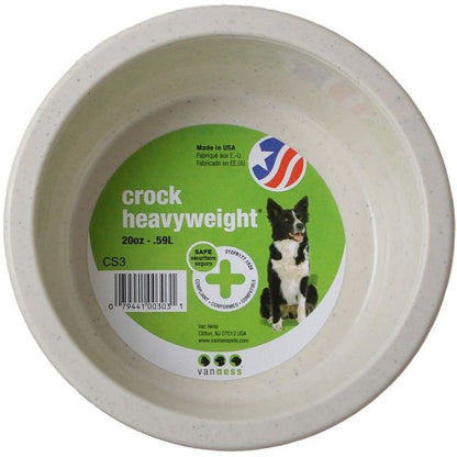Van Ness Crock Heavyweight Dish-Dog-Van Ness-Medium - 6" Diameter (20 oz)-