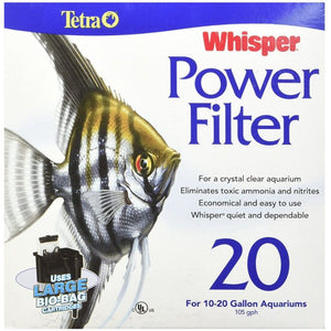 Tetra Whisper Power Filter for Aquariums-Fish-Tetra-PF-20 (10-20 Gallon Aquariums)-