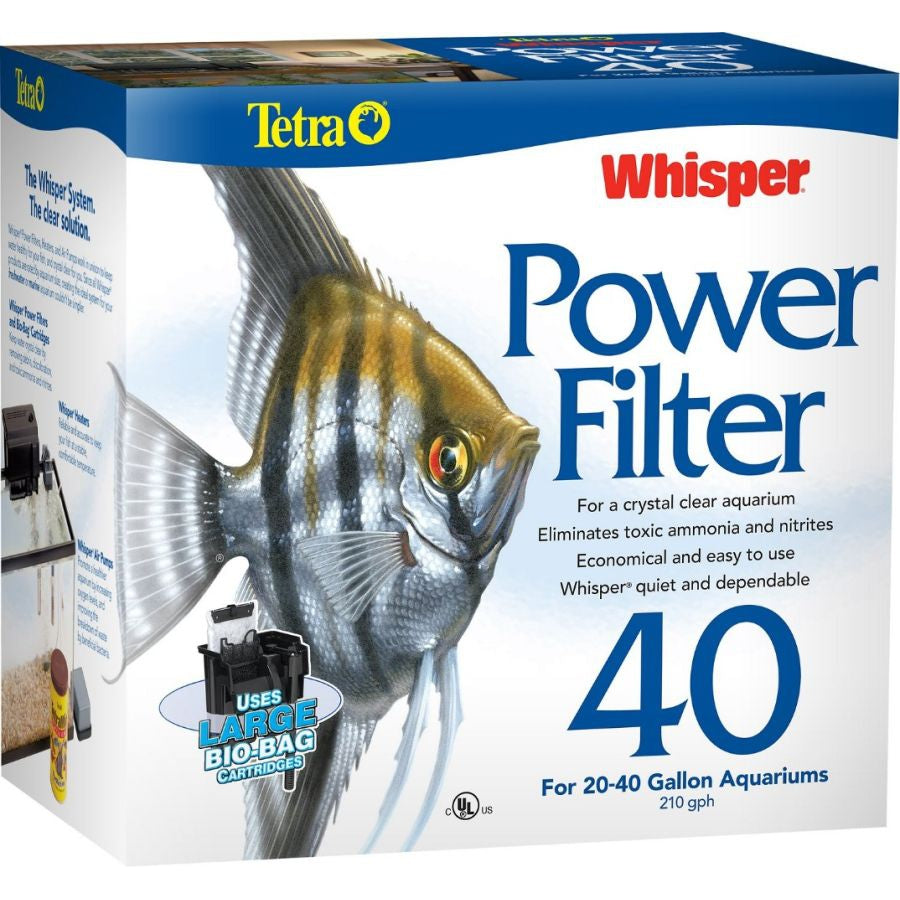 Tetra Whisper Power Filter for Aquariums-Fish-Tetra-PF-40 (20-40 Gallon Aquariums)-