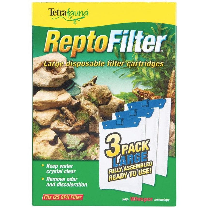 Tetrafauna ReptoFilter Disposable Filter Cartridges-Reptile-Tetrafauna-Large - 125 GPH (3 Pack)-