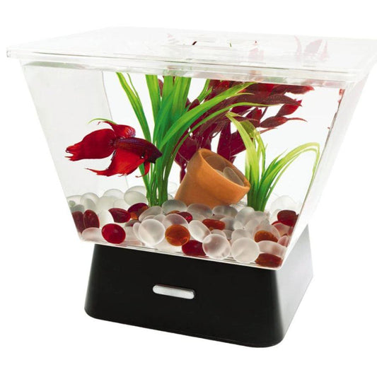 Tetra Betta Tank with LED Base Lighting-Fish-Tetra-1 Gallon Aquarium-