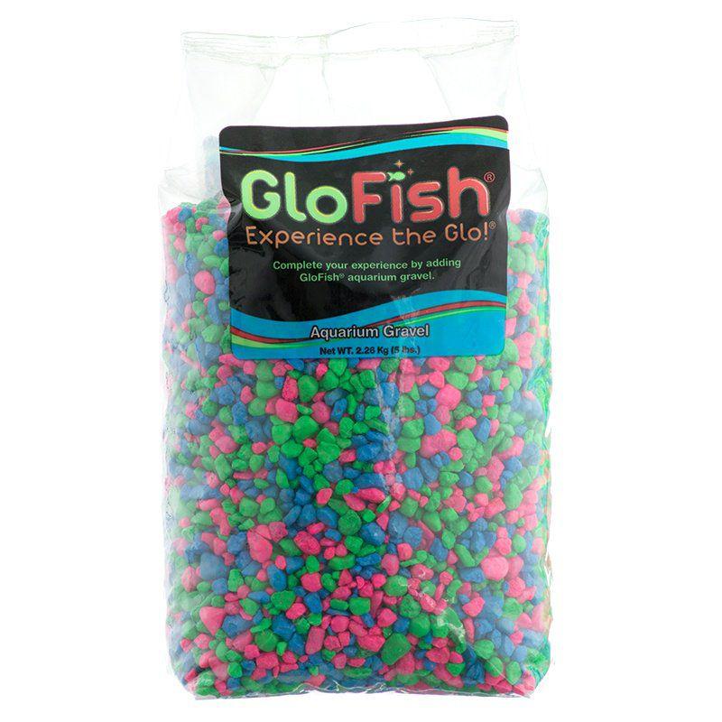 GloFish Aquarium Gravel - Pink, Green & Blue Mix-Fish-GloFish-5 lbs-