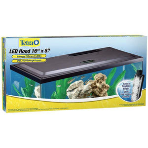 Tetra Natural Daylight Hood with LED Lighting-Fish-Tetra-For 16" Long x 8" Wide Aquariums-