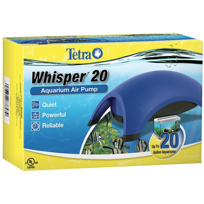 Tetra Whisper Aquarium Air Pumps (UL Listed)-Fish-Tetra-Whisper 20 - Up to 20 Gallons (1 Outlet)-