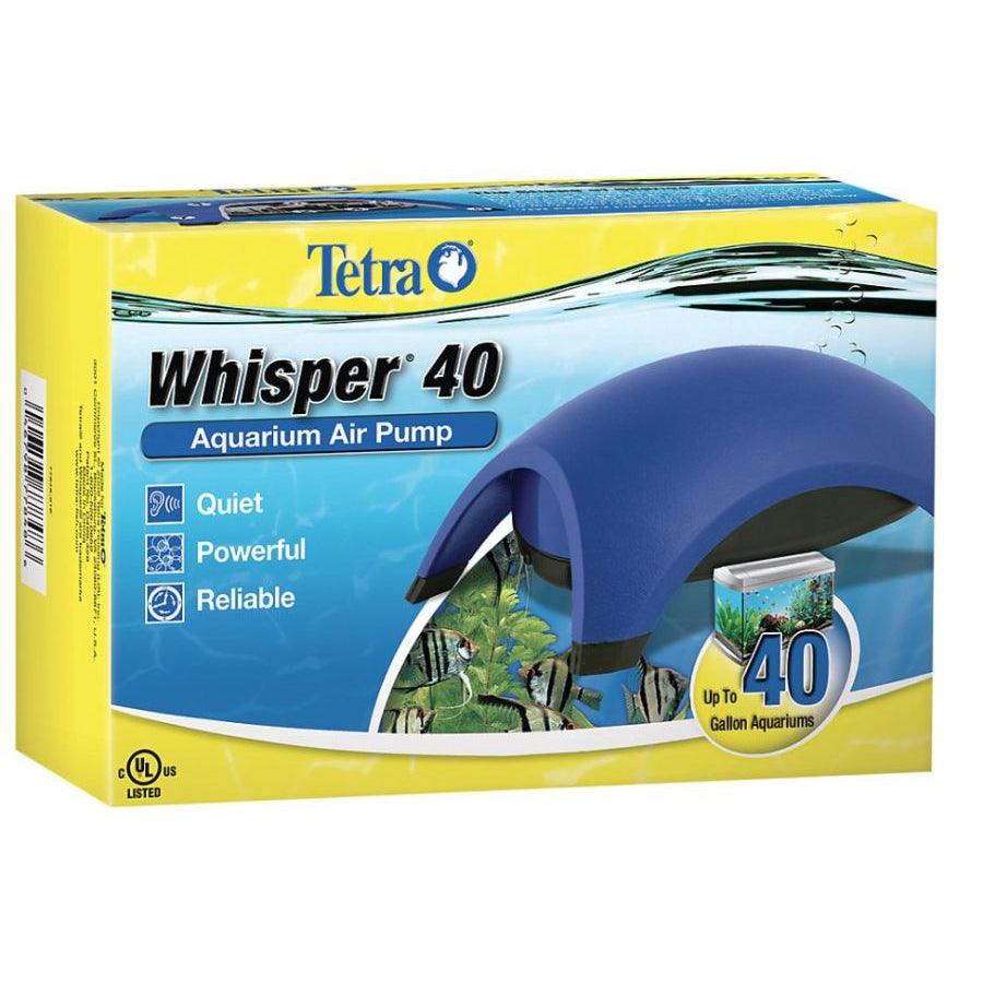 Tetra Whisper Aquarium Air Pumps (UL Listed)-Fish-Tetra-Whisper 40 - Up to 40 Gallons (1 Outlet)-