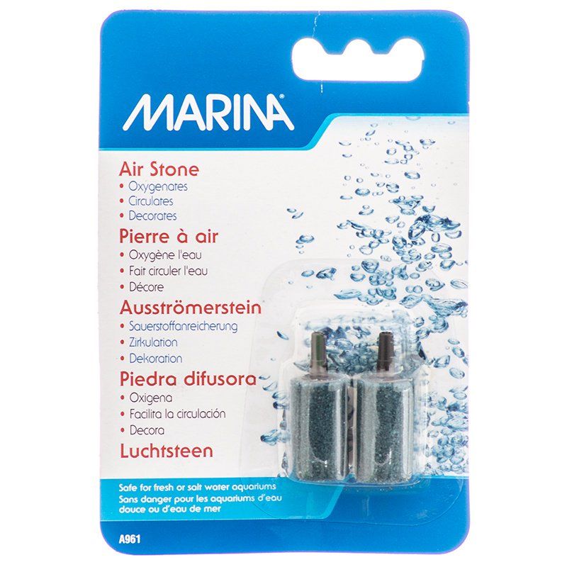 Marina Aqua Fizzz Aquarium Air Stone-Fish-Marina-1" Cylinder Air Stone (2 Pack)-