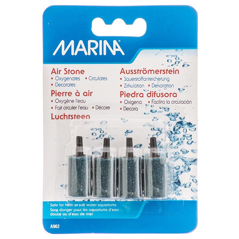 Marina Aqua Fizzz Aquarium Air Stone-Fish-Marina-1" Cylinder Air Stone (4 Pack)-
