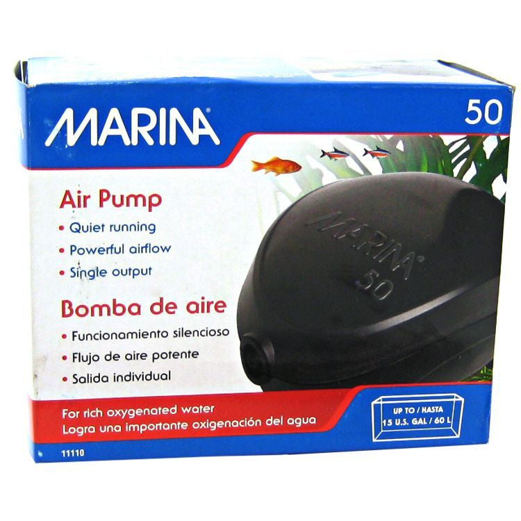 Marina Air Pump-Fish-Marina-Model 50 Air Pump - (Aquariums up to 15 Gallons)-