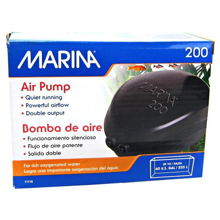 Marina Air Pump-Fish-Marina-Model 200 Air Pump - (Aquariums up to 60 Gallons)-