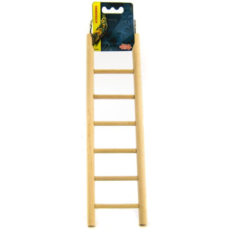 Living World Wood Ladders for Bird Cages-Bird-Living World-12.5" High - 7 Step Ladder-