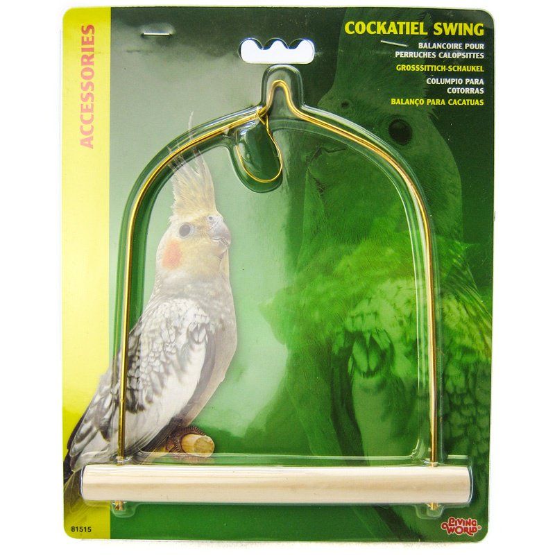 Living World Cockatiel Wood Swing-Bird-Living World-5.5" Long x 7" High-