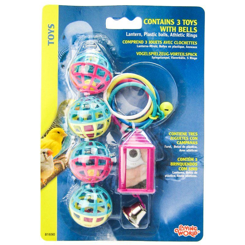 Living World Bird Toys with Bells-Bird-Living World-3 Pack-