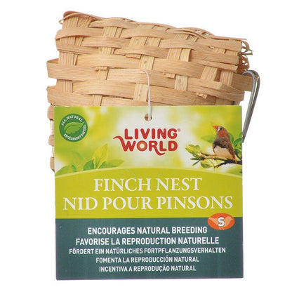 Living World Bamboo Finch Nest-Bird-Living World-Small (3-7/8" Long x 3-7/8" Wide)-