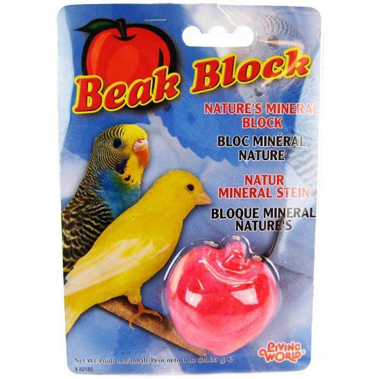 Living World Beak Block - Nature's Minerals - Apple-Bird-Living World-1.25 oz-