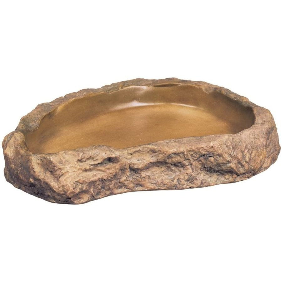 Exo-Terra Granite Rock Reptile Feeding Dish-Reptile-Exo-Terra-Medium - 5.25"L x 4.5"W x 1"H-