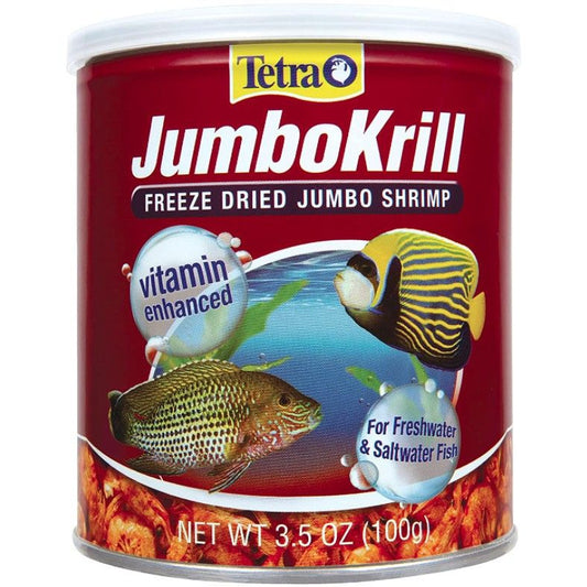 Tetra Jumbo Krill Freeze Dried Jumbo Shrimp-Fish-Tetra-3.5 oz-