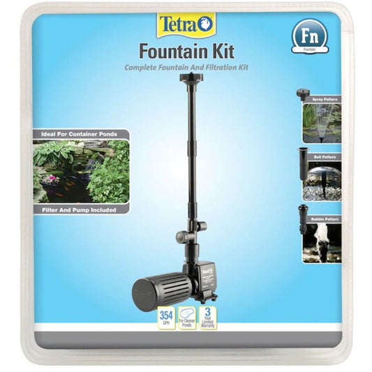 Tetra Pond Filtration Fountain Kit-Fish-Tetra Pond-FK3 - 325 GPH - For Ponds up to 100 Gallons-