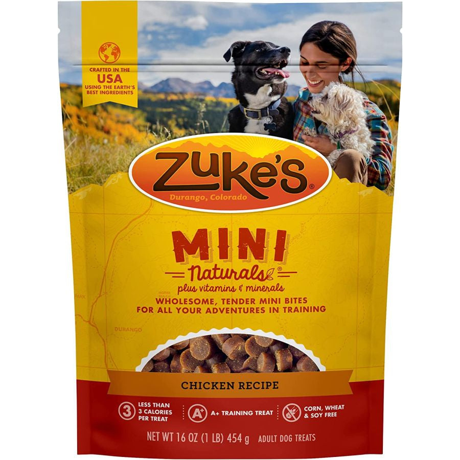 Zukes Mini Naturals Dog Treat - Roasted Chicken Recipe-Dog-Zukes-1 lb-