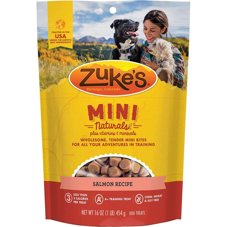 Zukes Mini Naturals Dog Treat - Savory Salmon Recipe-Dog-Zukes-1 lb-