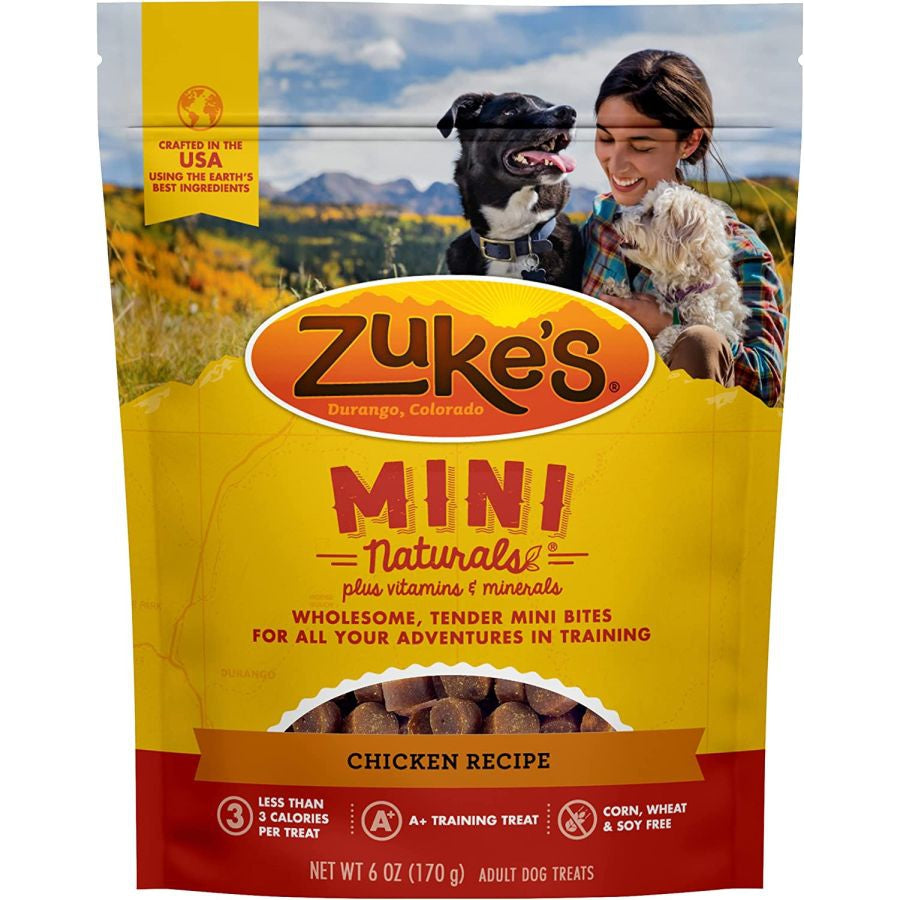 Zukes Mini Naturals Dog Treat - Roasted Chicken Recipe-Dog-Zukes-6 oz-