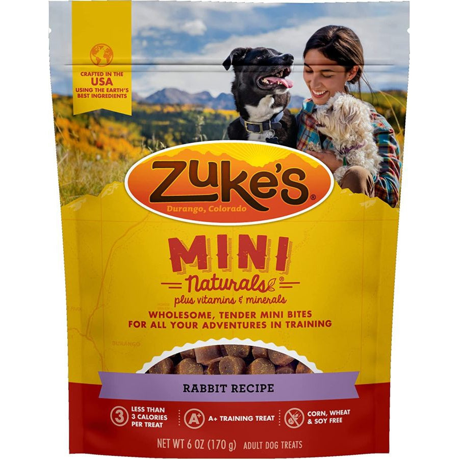 Zukes Mini Naturals Dog Treat - Wild Rabbit Recipe-Dog-Zukes-6 oz-