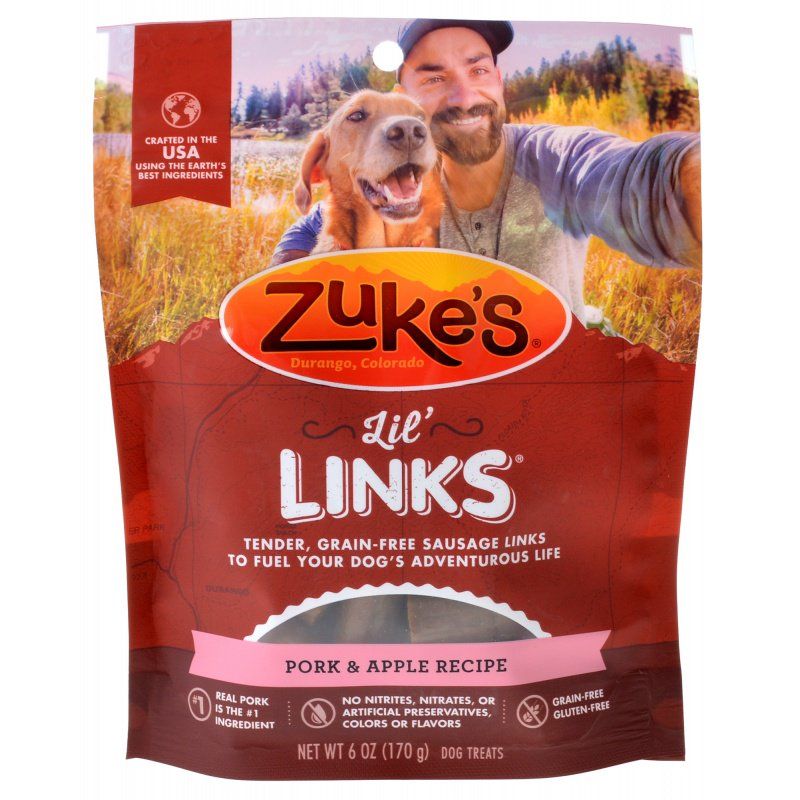 Zukes Lil' Links Dog Treat - Pork & Apple Recipe-Animals & Pet Supplies-BimBimPet-