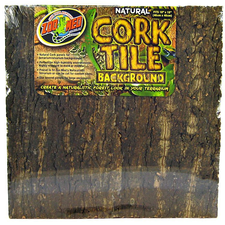 Zoo Med Natural Cork Tile Terrarium Background-Reptile-Zoo Med-Large (18"Long x 18" Wide)-