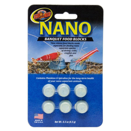 Zoo Med Nano Banquet Food Blocks-Fish-Zoo Med-.3 oz (6 Pack)-